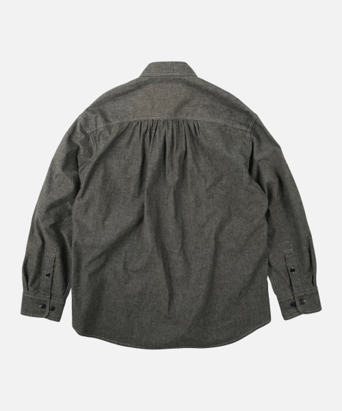 FRIZMWORKS（フリズムワークス）の「1920S CHAMBRAY WORK SHIRT _ MUD（シャツ/ブラウス・メンズ・その他・MEDIUM/LARGE/X-LARGE/SMALL）」の2枚目の写真