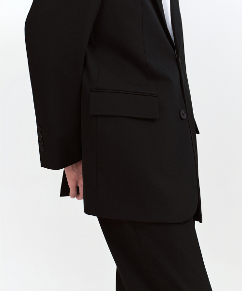 MUSINSA STANDARD（ムシンサスタンダード）の「特大ブレザー[ブラック]（テーラードジャケット・メンズ・その他・MEDIUM/LARGE/X-LARGE/XX-LARGE）」の7枚目の写真