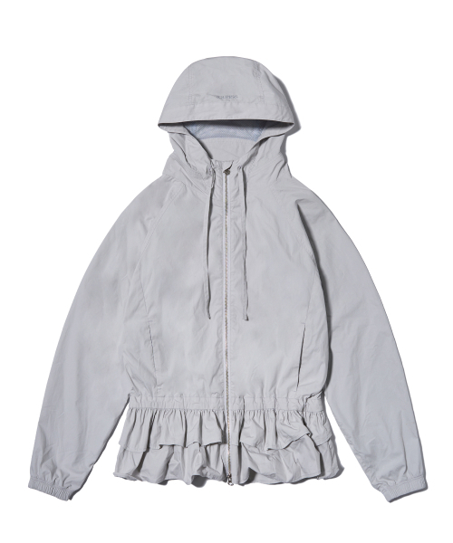 YOUHEE(ユヒ)の「RUFFLE DETAILED WINDBREAKER GREY(その他アウター・レディース・その他・FREE)」の2枚目の写真