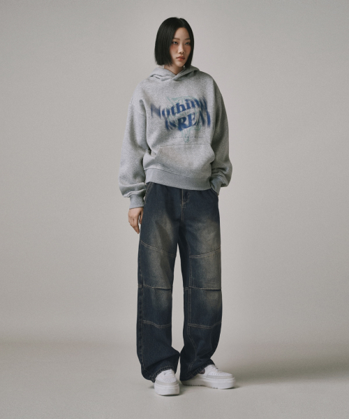 Verdnt（バーダント）の「切り替えレイヤーウォッシングワイドデニムパンツ [サンドブルー]（デニムパンツ・レディース・その他・LARGE/SMALL/MEDIUM）」の4枚目の写真