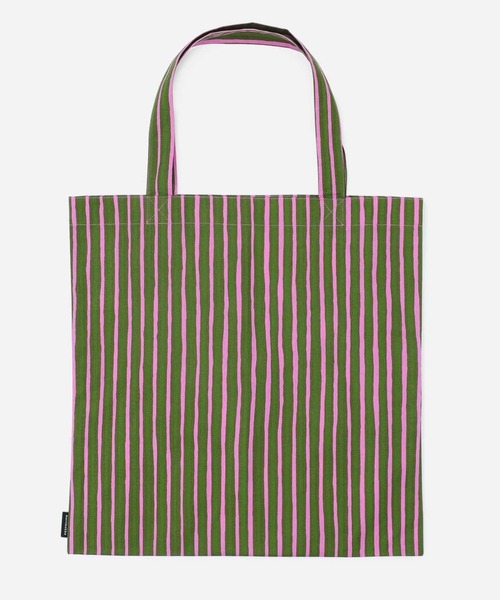 marimekko（マリメッコ）の「Piccolo / tote bag 44x43 cm（トートバッグ・レディース・グリーン×ピンク・FREE）」の5枚目の写真