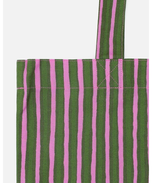 marimekko（マリメッコ）の「Piccolo / tote bag 44x43 cm（トートバッグ・レディース・グリーン×ピンク・FREE）」の3枚目の写真