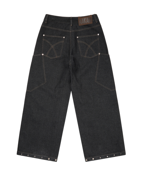 AAKAM(アーカム)の「Ankle Studded Denim Pants (Black)(デニムパンツ・レディース・その他・1/2)」の3枚目の写真