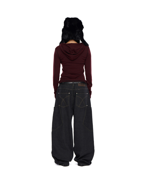 AAKAM(アーカム)の「Ankle Studded Denim Pants (Black)(デニムパンツ・レディース・その他・1/2)」の5枚目の写真