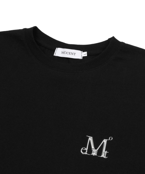 MUCENT(ムセント)の「カットメタルロゴシグネチャー半袖Tシャツ男女共用(2カラー)(Tシャツ/カットソー・レディース・ホワイト/ブラック・MEDIUM/LARGE/SHORT)」の6枚目の写真