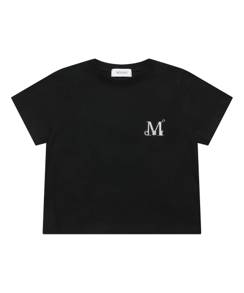 MUCENT(ムセント)の「カットメタルロゴシグネチャー半袖Tシャツ男女共用(2カラー)(Tシャツ/カットソー・レディース・ホワイト/ブラック・MEDIUM/LARGE/SHORT)」の11枚目の写真