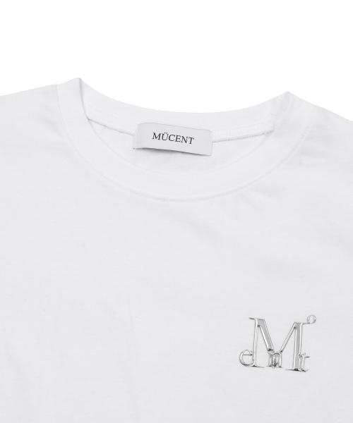MUCENT(ムセント)の「カットメタルロゴシグネチャー半袖Tシャツ男女共用(2カラー)(Tシャツ/カットソー・レディース・ホワイト/ブラック・MEDIUM/LARGE/SHORT)」の18枚目の写真