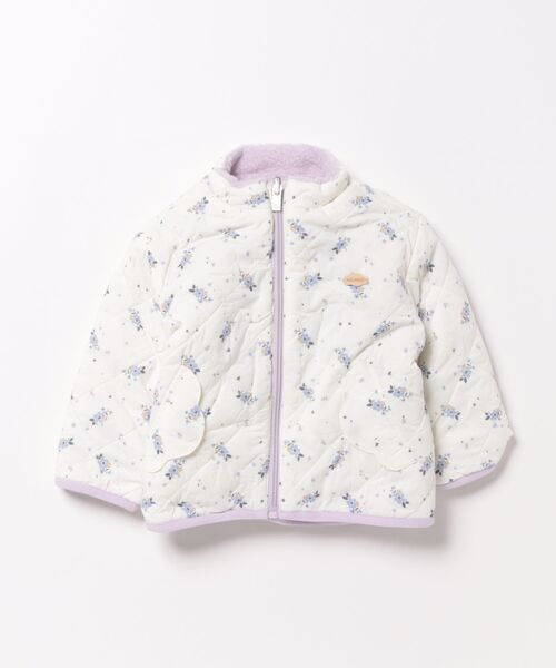 moimoln(モイモルン)の「【リバーシブル】ラベンダーパデットジャケット(ブルゾン・キッズ・ライトパープル・90cm/100cm/110cm/120cm)」の9枚目の写真