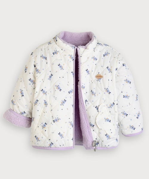 moimoln(モイモルン)の「【リバーシブル】ラベンダーパデットジャケット(ブルゾン・キッズ・ライトパープル・90cm/100cm/110cm/120cm)」の3枚目の写真