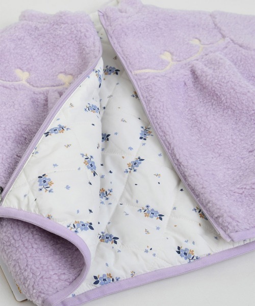 moimoln(モイモルン)の「【リバーシブル】ラベンダーパデットジャケット(ブルゾン・キッズ・ライトパープル・90cm/100cm/110cm/120cm)」の6枚目の写真