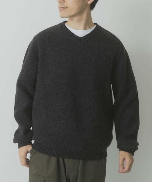 セール】タスマニア メリノウール100 Vネックニット（ニット/セーター