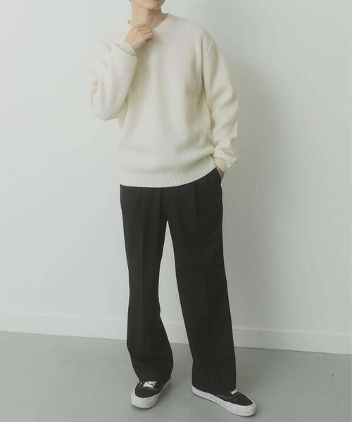 ITEMS URBANRESEARCH(アイテムズ アーバンリサーチ)の「タスマニア メリノウール100 Vネックニット(ニット/セーター・メンズ・チャコールグレー/バーガンディー/ホワイト/ブルー系その他/ベージュ/マスタード・MEDIUM/LARGE)」の20枚目の写真