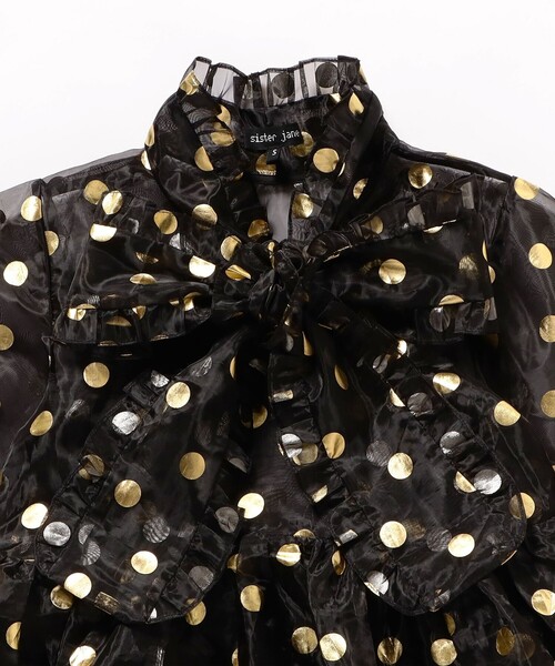 Ray BEAMS（レイビームス）の「sister jane / Swing Spot Organza Mini Deress（ワンピース・レディース・ブラック・SMALL）」の3枚目の写真