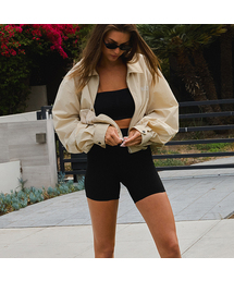 ERER（エルエル）の「Soft Fabric Half Leggings Black（レギンス/スパッツ）」