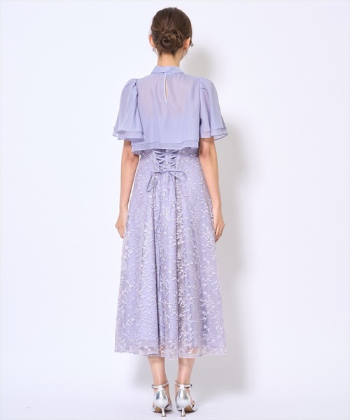 AND COUTURE(アンドクチュール)の「ラメボタニカルレースレイヤードドレス(ドレス・レディース・ブルー/ピンク/ブラック/ミント/イエロー・FREE)」の17枚目の写真