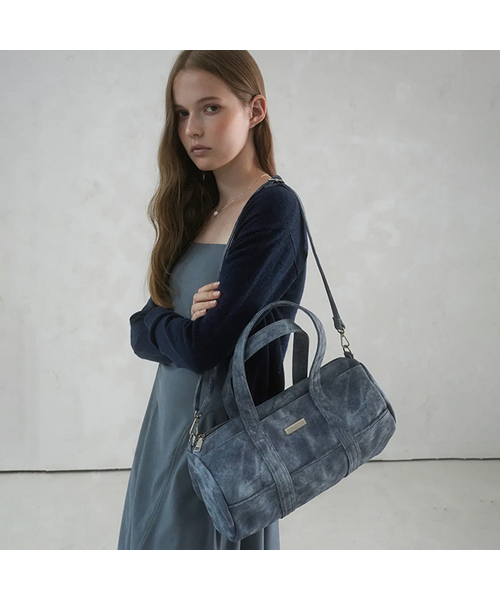 Vivacious（ビバシャス）の「Lesse Boston Bag - 10COL（ボストンバッグ・レディース・アイボリー/クリアブラック/ブラックミックス/ベビーピンク/ライトブラック/アッシュブラウン/シルバー/ブラック/ライトブルー/ライトグレー・FREE）」の8枚目の写真