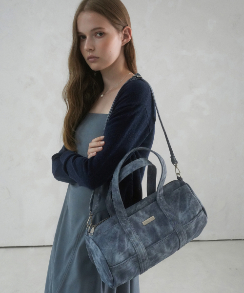 Vivacious（ビバシャス）の「Lesse Boston Bag - 10COL（ボストンバッグ・レディース・アイボリー/クリアブラック/ブラックミックス/ベビーピンク/ライトブラック/アッシュブラウン/シルバー/ブラック/ライトブルー/ライトグレー・FREE）」の17枚目の写真