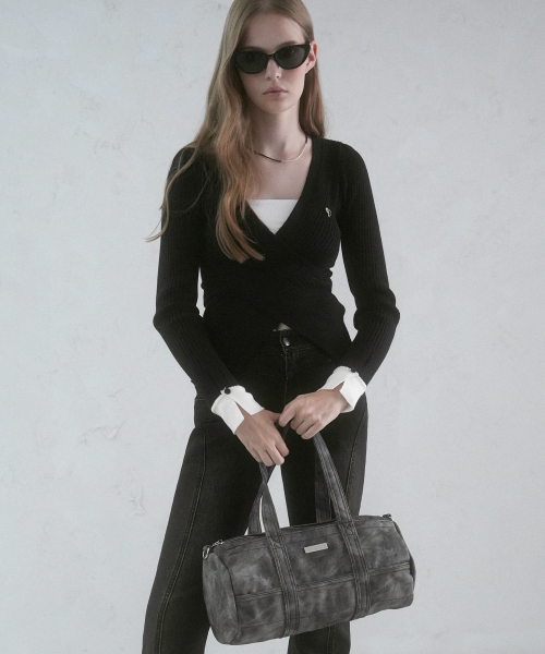 Vivacious（ビバシャス）の「Lesse Boston Bag - 10COL（ボストンバッグ・レディース・アイボリー/クリアブラック/ブラックミックス/ベビーピンク/ライトブラック/アッシュブラウン/シルバー/ブラック/ライトブルー/ライトグレー・FREE）」の18枚目の写真