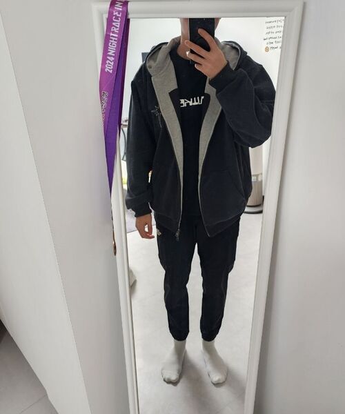 SAINTPAIN(セイントペイン)の「SP ワッフルリバーシブルフードジップアップチャコール(パーカー・レディース・その他・MEDIUM/LARGE)」の3枚目の写真