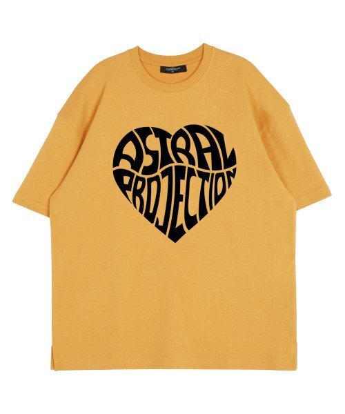 ASTRAL PROJECTION(アストラルプロジェクション)の「ビッグハートロゴラウンドネック15番手コットン半袖Tシャツ_チェダー(Tシャツ/カットソー・レディース・その他・LARGE/X-LARGE)」の2枚目の写真