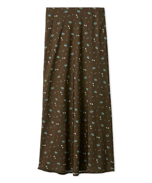 Mila Owen（ミラオーウェン）の「小花柄プリントナロースカート（スカート・レディース・イエロー/ミント/ブラウン・1/0）」の2枚目の写真