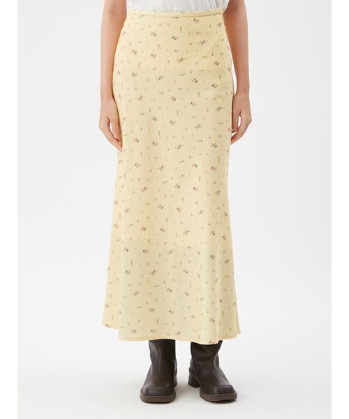 Mila Owen（ミラオーウェン）の「小花柄プリントナロースカート（スカート・レディース・イエロー/ミント/ブラウン・1/0）」の5枚目の写真