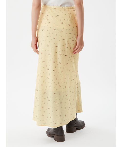 Mila Owen（ミラオーウェン）の「小花柄プリントナロースカート（スカート・レディース・イエロー/ミント/ブラウン・1/0）」の7枚目の写真
