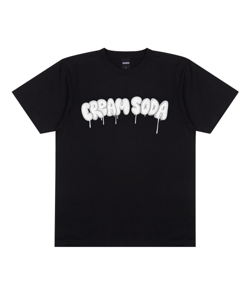 CREAM SODA LAB(クリームソーダラボ)の「シーアルエスディーエル バルーンロゴグラフィック 半袖Tシャツ ブラックホワイト(Tシャツ/カットソー・レディース・その他・MEDIUM/LARGE/X-LARGE/XX-LARGE)」の1枚目の写真