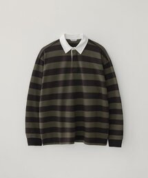 ラグビーTシャツ_オリーブ / ブラウン