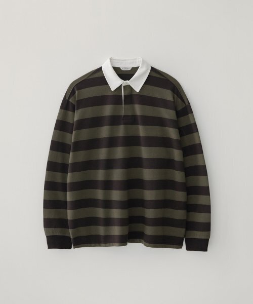 BLANKROOM(ブランクルーム)の「ラグビーTシャツ_オリーブ / ブラウン(ポロシャツ・レディース・その他・1)」の1枚目の写真