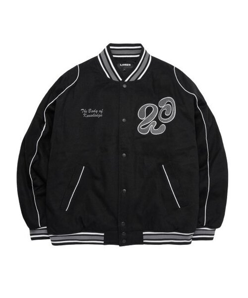 Meditation Varsity Jacket - Black