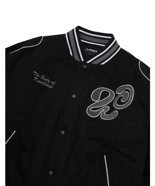 LORES(ロアス)の「Meditation Varsity Jacket - Black(スタジャン・レディース・その他・MEDIUM/LARGE)」の3枚目の写真
