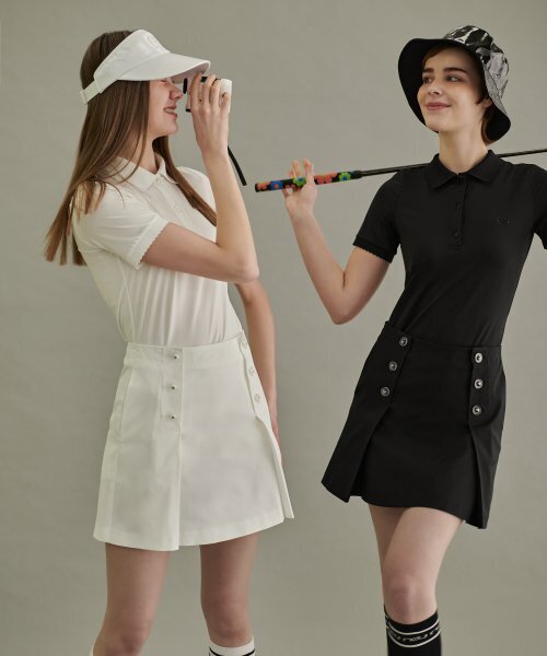 NEU GOLF（エヌイーユーゴルフ）の「ウェーブカラーTシャツ - ホワイト（ポロシャツ・レディース・その他・LARGE/MEDIUM/SMALL）」の2枚目の写真