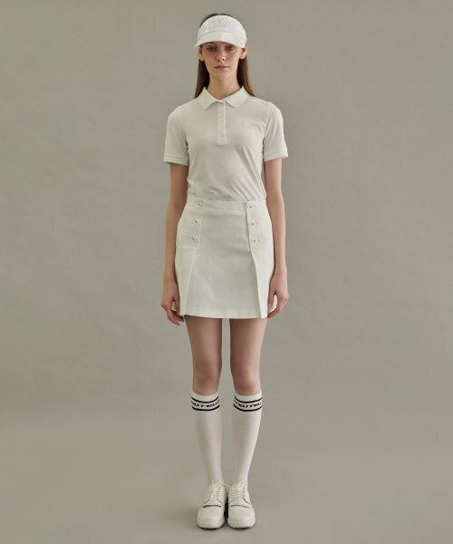NEU GOLF（エヌイーユーゴルフ）の「ウェーブカラーTシャツ - ホワイト（ポロシャツ・レディース・その他・LARGE/MEDIUM/SMALL）」の6枚目の写真
