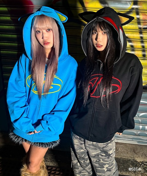 A'GEM/9 × .kom 『A'gem/エージェム』SHADOW ZIP UP HOODIE /シャドウ