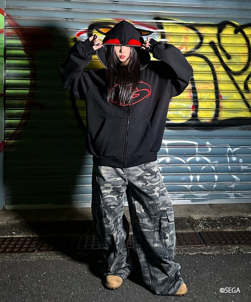 カーンアムジャド❤️ A'GEM/9 × .kom 『A'gem/エージェム』SHADOW ZIP UP HOODIE /シャドウ