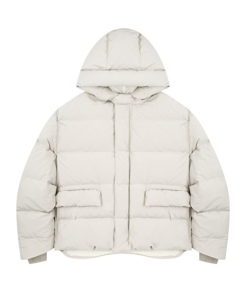 NONBLANK（ノンブランク）の「フードショートパディング_LIGHT BEIGE（ダウンジャケット/コート・メンズ・その他・LARGE）」の2枚目の写真
