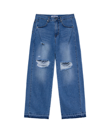 CHIN DOWN（チンダウン）の「BOY DENIM PANELLED (DESTROYED)（デニムパンツ）」