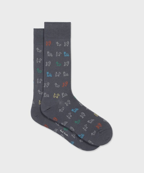 Paul Smith（ポールスミス）の「“Sketch Dogs” ソックス【160613 DR】（ソックス/靴下・メンズ・ネイビー/ブラック/ダークグレー・25-27）」の3枚目の写真