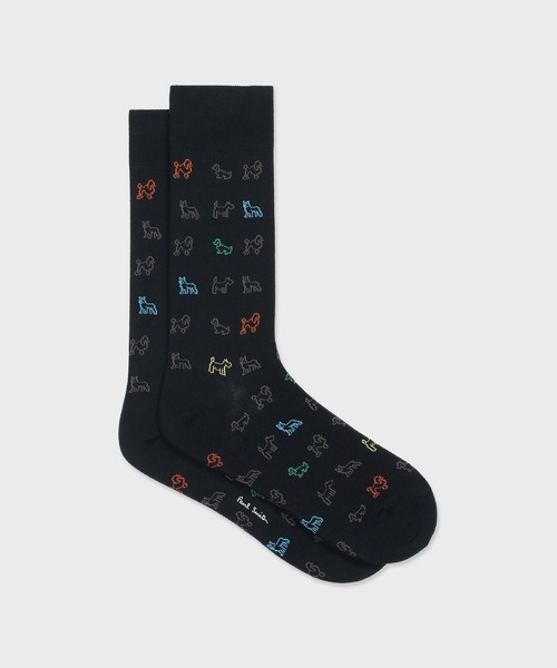 Paul Smith（ポールスミス）の「“Sketch Dogs” ソックス【160613 DR】（ソックス/靴下・メンズ・ネイビー/ブラック/ダークグレー・25-27）」の2枚目の写真