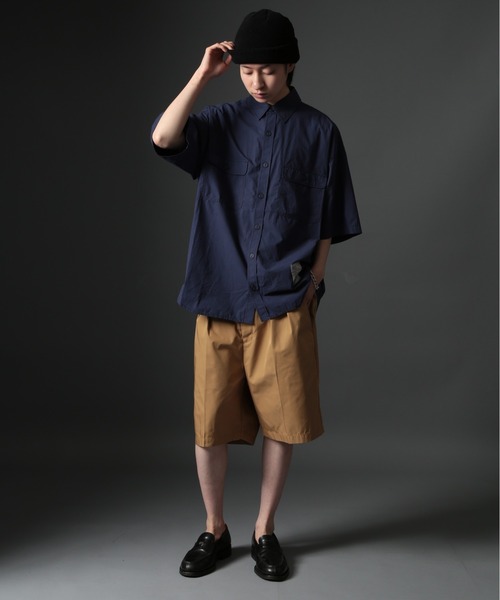 MAISON CLUB(メゾンクラブ)の「【MAISON CLUB】U.S.NAVY Big Half Sleeve Shirt ビッグワークハーフスリーブシャツ 半袖 /MILITARY ミリタリー(シャツ/ブラウス・メンズ・サックスブルー/カーキ/ホワイト/ネイビー・FREE)」の12枚目の写真