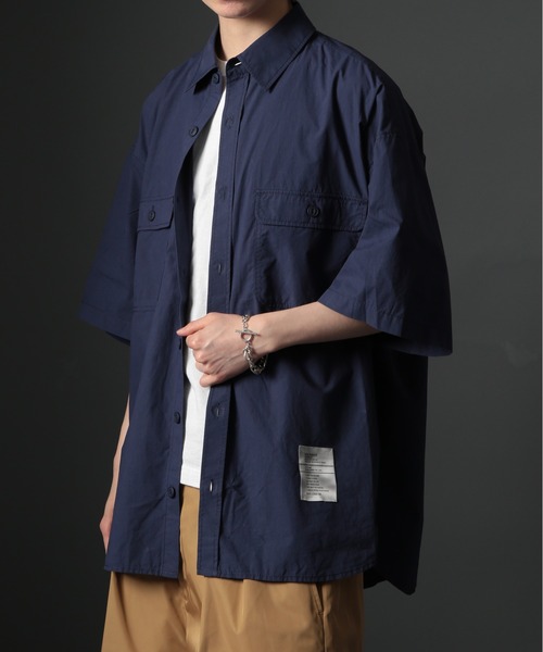 MAISON CLUB(メゾンクラブ)の「【MAISON CLUB】U.S.NAVY Big Half Sleeve Shirt ビッグワークハーフスリーブシャツ 半袖 /MILITARY ミリタリー(シャツ/ブラウス・メンズ・サックスブルー/カーキ/ホワイト/ネイビー・FREE)」の16枚目の写真