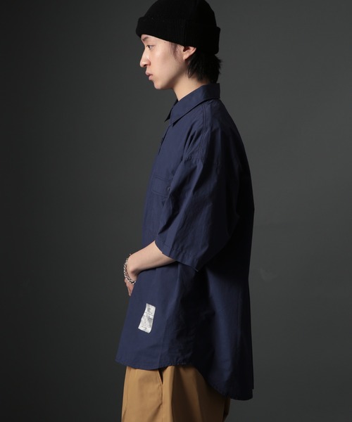 MAISON CLUB(メゾンクラブ)の「【MAISON CLUB】U.S.NAVY Big Half Sleeve Shirt ビッグワークハーフスリーブシャツ 半袖 /MILITARY ミリタリー(シャツ/ブラウス・メンズ・サックスブルー/カーキ/ホワイト/ネイビー・FREE)」の14枚目の写真