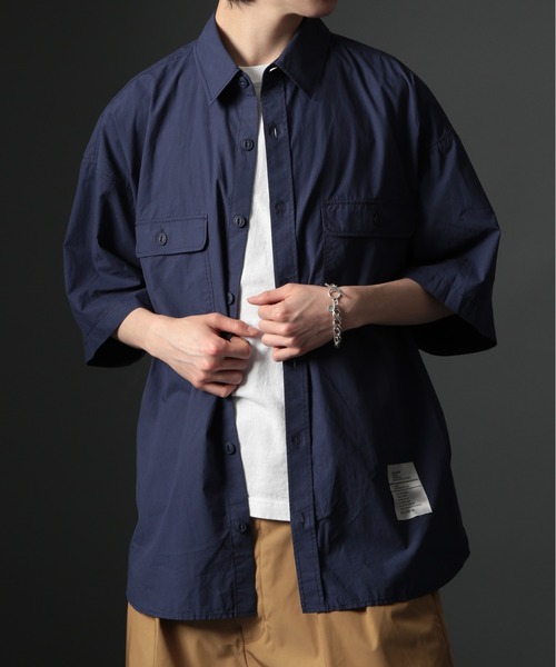 MAISON CLUB(メゾンクラブ)の「【MAISON CLUB】U.S.NAVY Big Half Sleeve Shirt ビッグワークハーフスリーブシャツ 半袖 /MILITARY ミリタリー(シャツ/ブラウス・メンズ・サックスブルー/カーキ/ホワイト/ネイビー・FREE)」の17枚目の写真