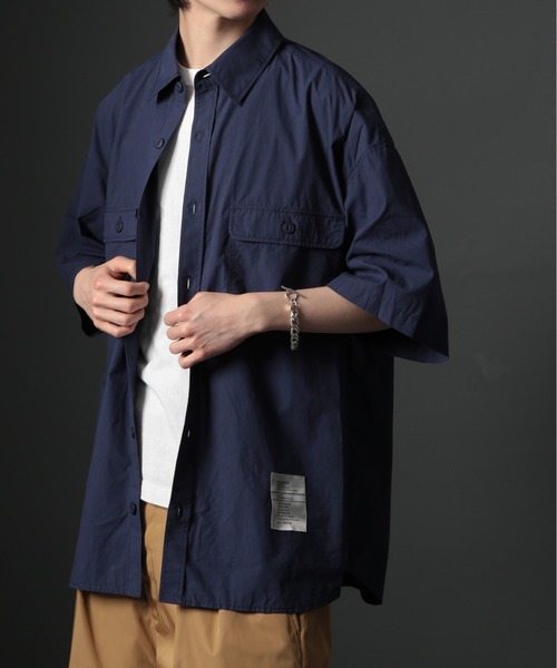 MAISON CLUB(メゾンクラブ)の「【MAISON CLUB】U.S.NAVY Big Half Sleeve Shirt ビッグワークハーフスリーブシャツ 半袖 /MILITARY ミリタリー(シャツ/ブラウス・メンズ・サックスブルー/カーキ/ホワイト/ネイビー・FREE)」の15枚目の写真