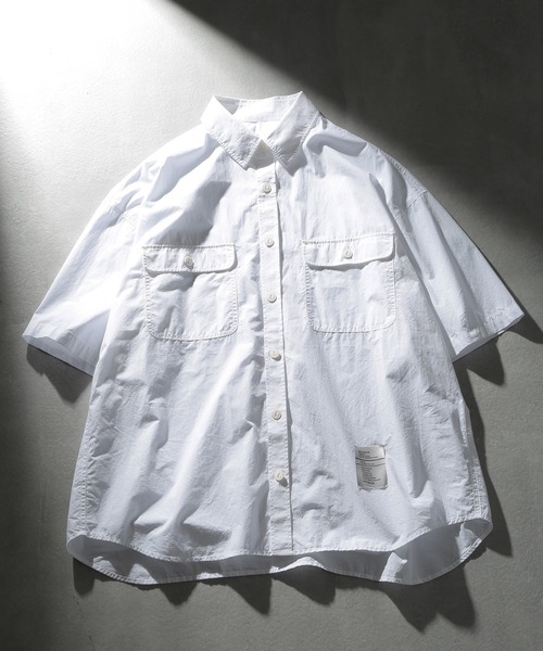 MAISON CLUB U.S. NAVY Big Half Sleeve Shirt — большая футболка‑половинка, MILITARY