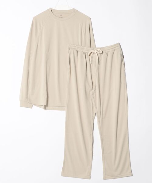 TETERA(テテラ)の「【LW】【it】【TETERA/テテラ】TSUKI+ SET UP/ ツキプラスセットアップ(Tシャツ/カットソー・レディース・グレイッシュベージュ・X-LARGE)」の1枚目の写真