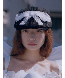 POESIEDAME YUME FLATCAP musinsa フラットキャップ セール】ROSE COIL FLAT CAP IN CREAM（ハンチング/ベレー帽