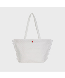 Ruffle Trim Bag (White)