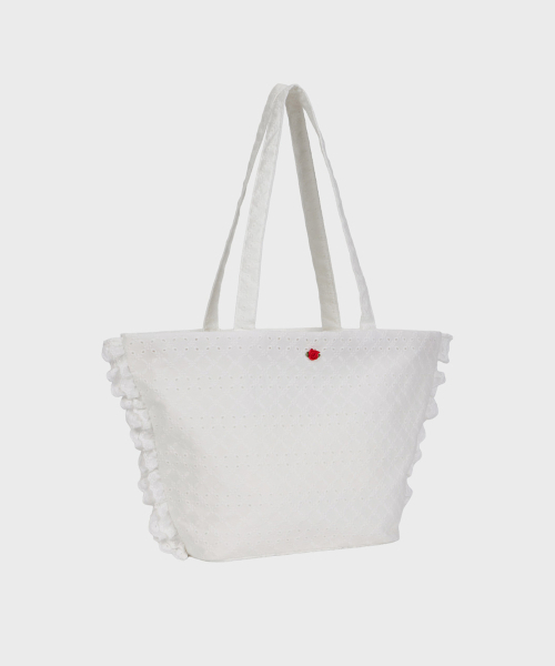 ALKI ALKA(アルキアルカ)の「Ruffle Trim Bag (White)(ショルダーバッグ・レディース・ホワイト・FREE)」の2枚目の写真
